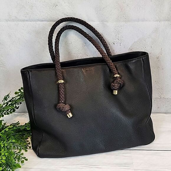 Kate Spade top handle satchel in black pebbled leather - Picture 1 of 13